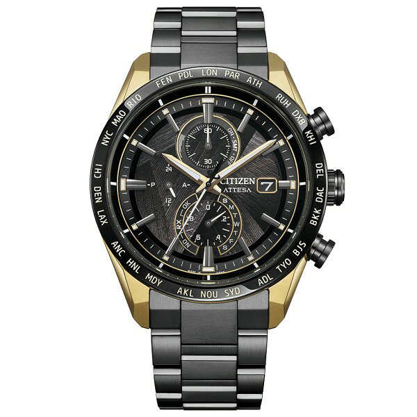 CITIZEN ATTESA シチズン アテッサ ACT Line 世界限定2,200本 LIGHT in BLACK エコドライブ 電波時計 メンズ 腕時計 AT8384-58E お取り寄せ