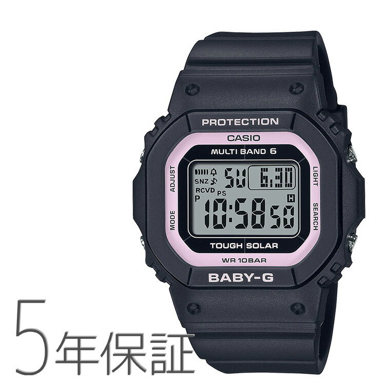 BABY-G ベビーG 電波ソーラー スクエア 黒 ピンク BGD-5650-1BJF CASIO カシオ 腕時計