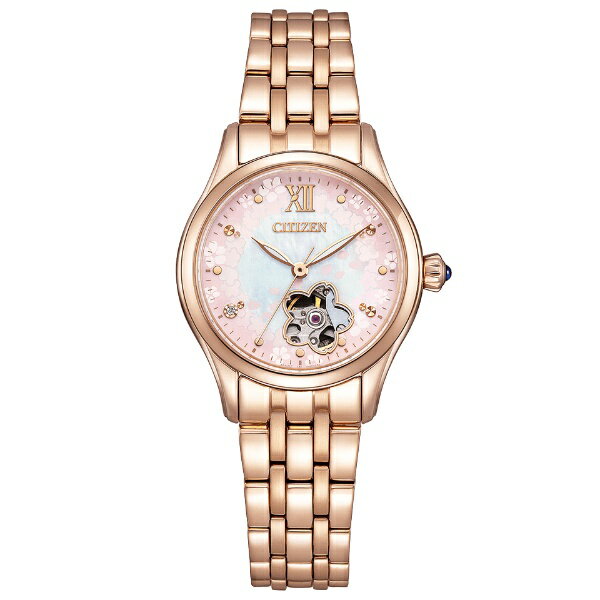 乐天商城 - CITIZEN COLLECTION シチズンコレクション 限定モデル1,200本 メカニカル 機械式 シースルーバック レディース 腕時計 PR1045-50W