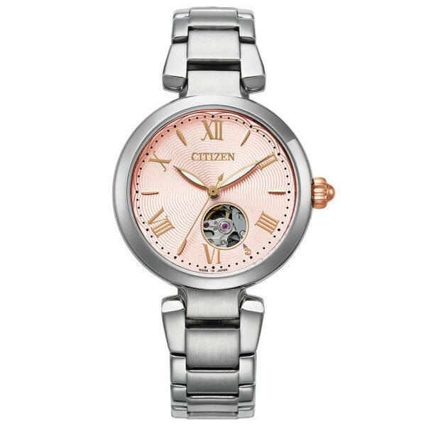 乐天商城 - CITIZEN COLLECTION シチズンコレクション メカニカル 機械式 オープンハート 花 レディース 腕時計 PR1050-50W お取り寄せ