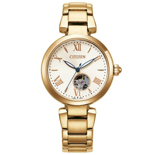 Rakuten - CITIZEN COLLECTION シチズンコレクション メカニカル 機械式 オープンハート 花 レディース 腕時計 PR1052-54A お取り寄せ