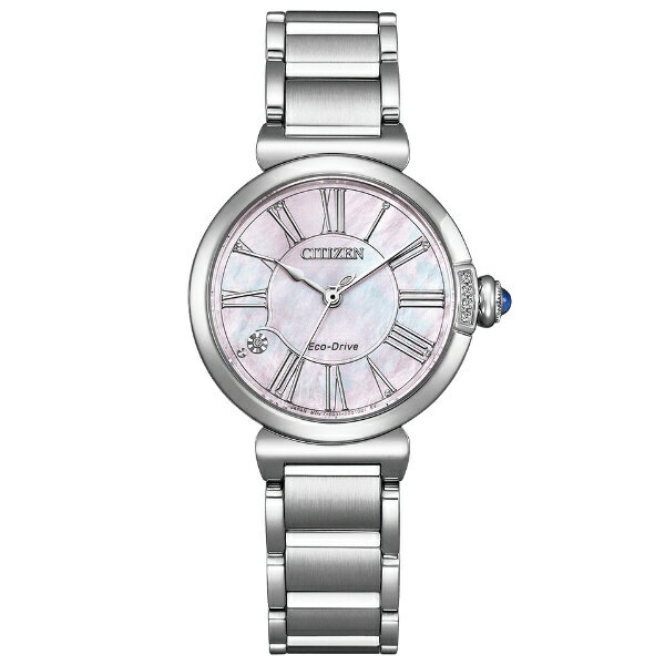Women'S Watch - CITIZEN L シチズン エル ROUND Collection エコドライブ 白蝶貝文字板 ダイヤモンド レディース 腕時計 EM1060-87Y お取り寄せ
