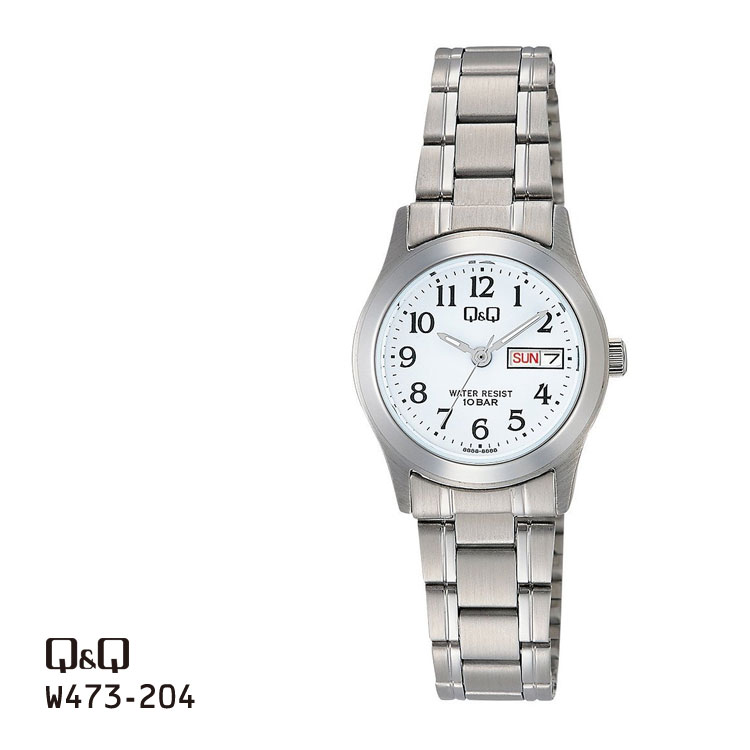 楽天e-Bloomシチズン Q&Q ステンレスモデル アナログ 腕時計 ペアモデル レディース W473-204 チプシチ 全国送料無料 ネコポス限定