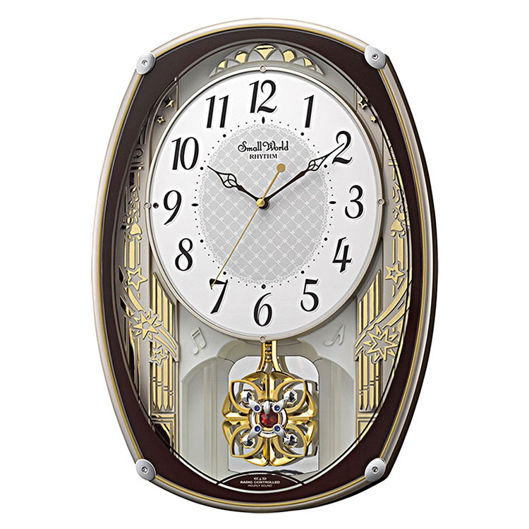からくり時計 特価品 からくり時計 リズム時計 電波時計 掛け時計 掛時計 スモールワールドレジーナ 4MN540RH06
