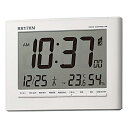 リズム時計 目覚まし時計 電波時計 掛時計 置き時計 置時計 掛置兼用 温湿度計付 フィットウェーブD203 8RZ203SR03 お取り寄せ