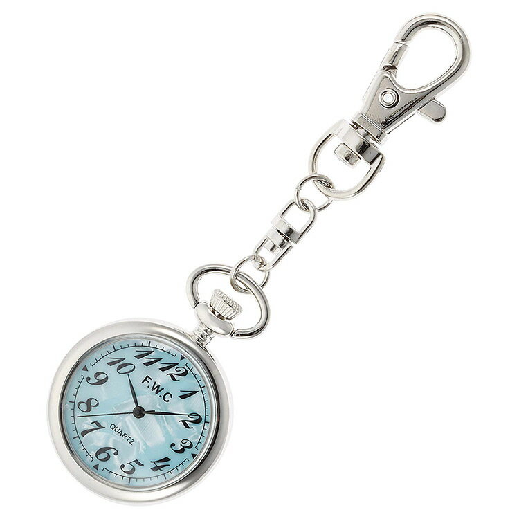 Field work フィールドワーク KC-B BL ブルー DT112-3 キーホルダー キーチェーン バッグチャーム時計 フックウォッチ 水色 ブルー