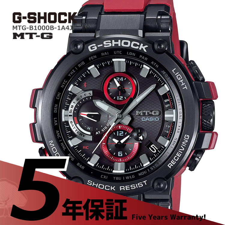 G-SHOCK g-shock Gショック MTG-B1000B-1A4JF カシオ CASIO MT-G 電波ソーラー スマホリンク機能 ブラック レッド 腕時計 メンズ