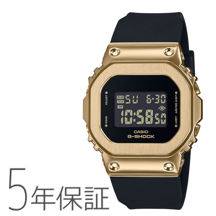 カシオ G-SHOCK 腕時計（レディース） G-SHOCK gショック WOMEN メタルベゼル デジタル ブラック ゴールド ウーマン ペアモデル GM-S5600UGB-1JF CASIO カシオ 腕時計 レディース 国内正規品