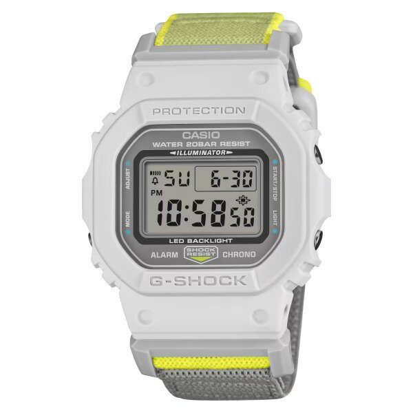 LANCASTER - 国内正規品 CASIO G-SHOCK カシオ Gショック NEW CLOTH BANDシリーズ デジタル 20気圧防水 メンズ 腕時計 DW-5600MNC-7A8JF