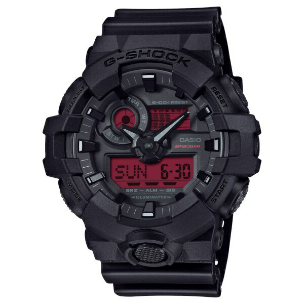 国内正規品 CASIO G-SHOCK カシオ Gショック アナデジ ショックレジスト 20気圧防水 メンズ 腕時計 GA-700BBR-1AJF