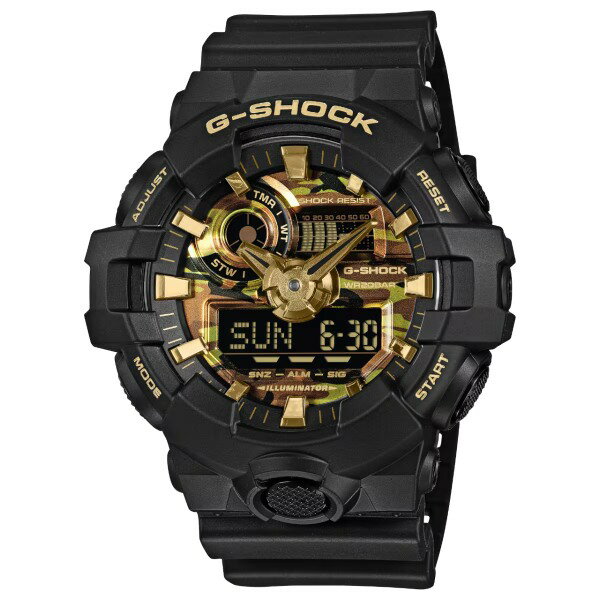 樂天商城 - 国内正規品 CASIO G-SHOCK カシオ Gショック BOLD CAMO SERIES アナデジ ショックレジスト メンズ 腕時計 GA-700CF-1AJF