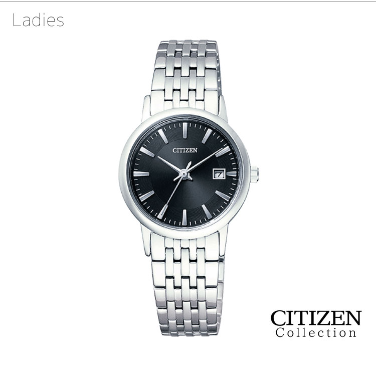 ペアウォッチ ペアセット Citizen Collection ペア 腕時計 メタルバンド 黒 ブラック シチズンコレクション BM6770-51G EW1580-50G CITIZEN シチズン SPAIR0013