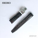 セイコー SEIKO アストロン ASTRON 純正 替えバンド 替えベルト 交換用ベルト クロコダイル ワニ革 SBXB023用 SBXB095用 ブラック系 L0CK014J9