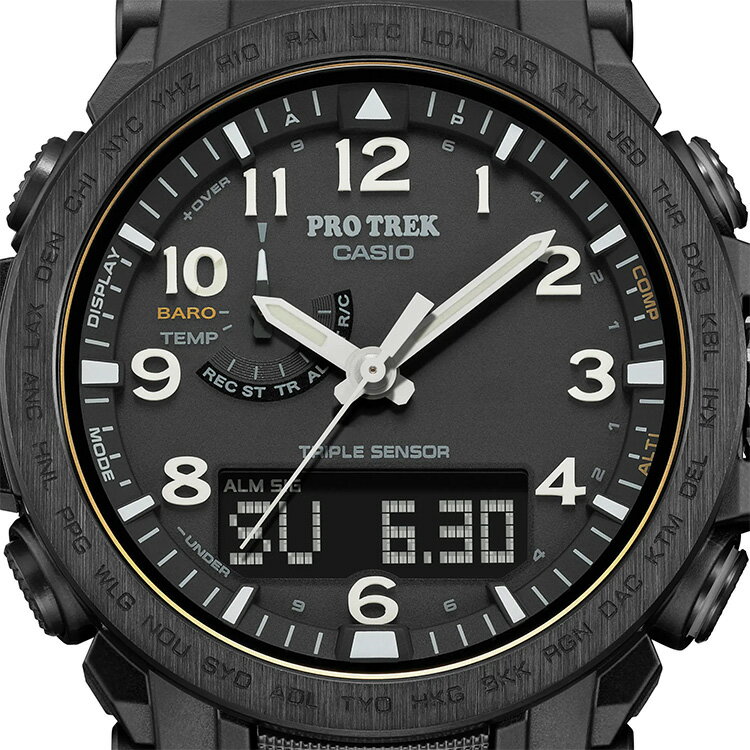 PROTREK プロトレック 電波ソーラー コンポジットバンド ブラック ゴールド PRW-51FC-1JF CASIO カシオ 腕時計 メンズ