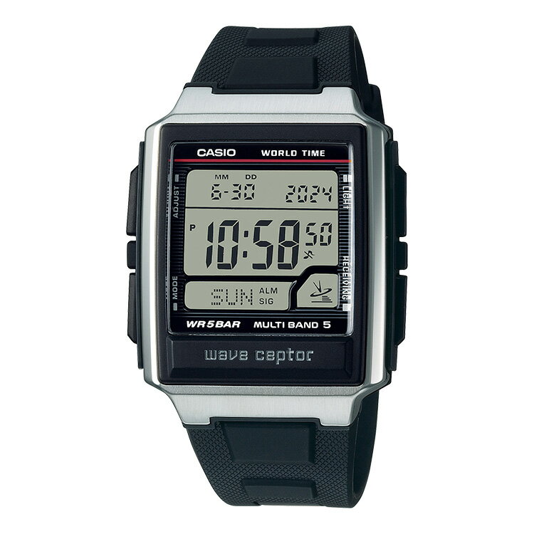 樂天商城 - ウェーブセプター WAVECEPTOR 電波時計 デジタルマルチバンド5 ブラック WV-59R-1AJF CASIO カシオ 腕時計 メンズ