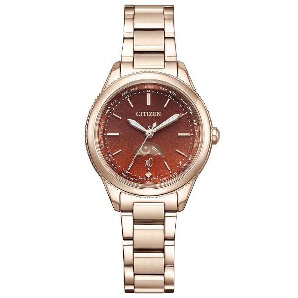 乐天商城 - CITIZEN xC シチズン クロスシー daichi collection 日本製 エコドライブ 電波時計 サンアンドムーン レディース腕時計 EE1004-73W お取り寄せ