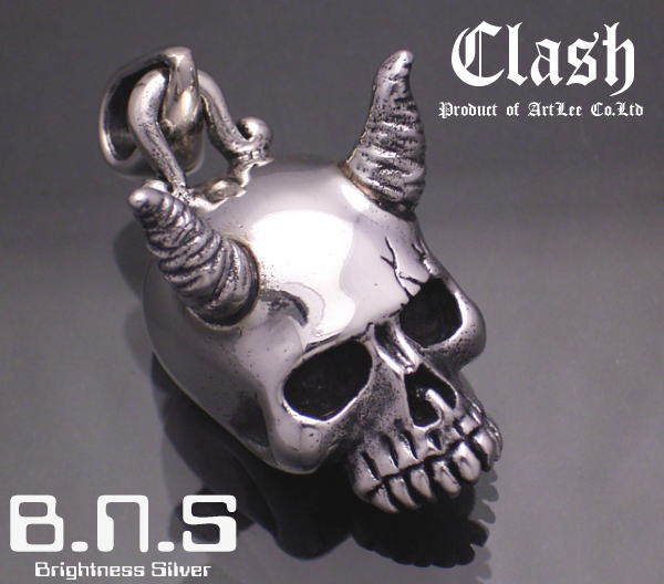 鬼の髑髏-Clash-鬼スカルペンダント シルバ...の商品画像