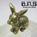 金色の兎 野うさぎペンダント 真鍮 ブラス brass (ネックレス、うさぎ、ウサギ、rabbit、ラビット、動物)【neck-1331-PB131】