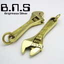 本物のように動く！ brass tools ゴールドモンキーレンチペンダント2　真鍮 ブラス (工具 道具 DIY ボルト ネジ ナッ…