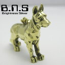 金色の犬 シェパードペンダント 真鍮 ブラス brass (ネックレス、犬、ドッグ、Dog、Shepherd、警察犬 ジャーマンシェパード 動物)【neck-1438-PB159】(4)
