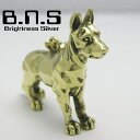 金色の犬　シェパードペンダント　真鍮 ブラス brass (ネックレス、犬、ドッグ、Dog、Shepherd、警察犬 ジャーマンシェパード 動物)【neck-1438-PB159】