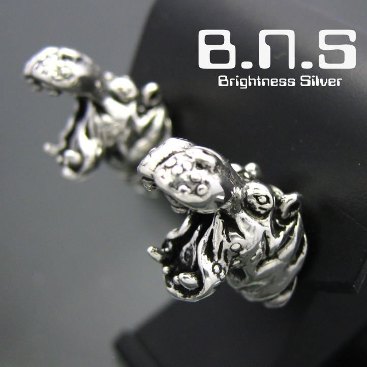 銀の河馬 カバピアス 片方販売 シルバー925 (かば、ヒポポタマス、Hippopotamus amphibius、動物)【svp..