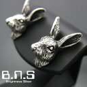 銀の兎 野うさぎピアス 片方販売 シルバー925 (うさぎ、ウサギ、rabbit、ラビット、動物)【svpias479-E87DMH】