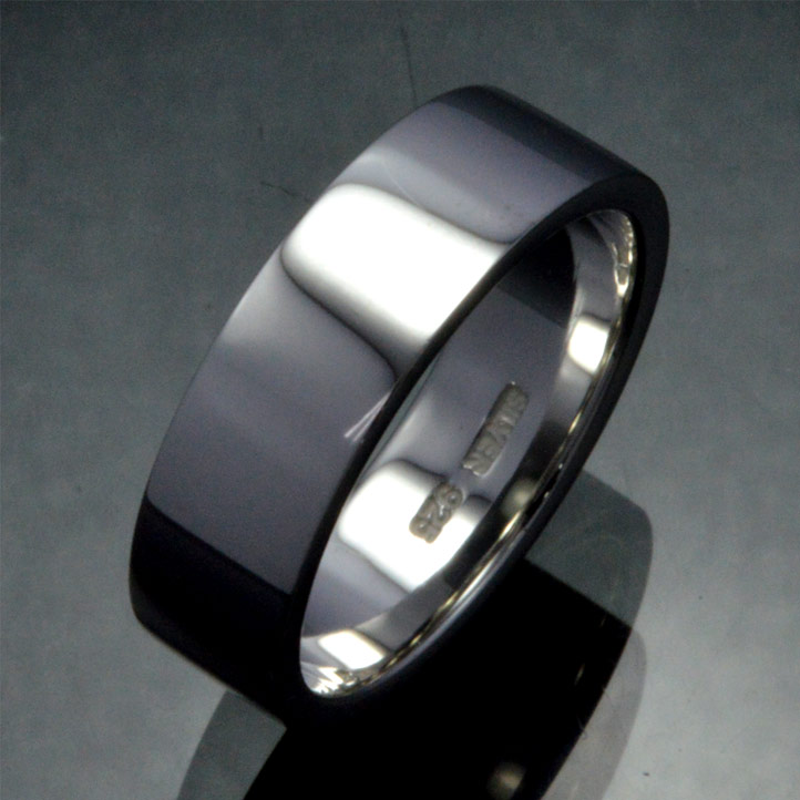 平打ちシルバーリング 6mm シルバー925 ペアリングにも最適 (男性用 女性用 メンズ レディース シンプル 結婚 指輪 マリッジリング 刻印可 刻印無料 銀)【ring-262-R02】【SN】 2