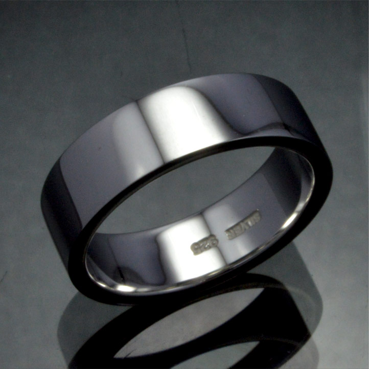 平打ちシルバーリング 6mm シルバー925 ペアリングにも最適 (男性用 女性用 メンズ レディース シンプル 結婚 指輪 マリッジリング 刻印可 刻印無料 銀)【ring-262-R02】【SN】 3