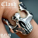 Clash ブロークンスカルリング シルバー925 (broken skull ring ドクロ どくろ 髑髏 指輪)