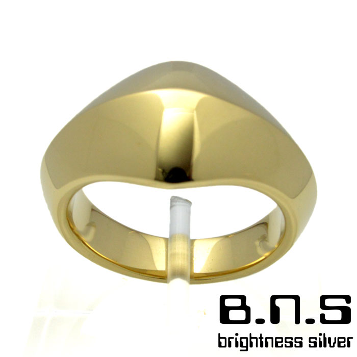 ゴールドラージソフトエッジリング　真鍮 ブラス ペアリングにも最適 (男性用 女性用 メンズ レディース シンプル 結婚 指輪 マリッジリング 真ちゅう)【ring-758-RB21H】