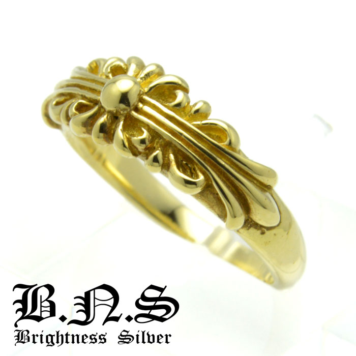 Rakuten - ゴールドタイニーフローラルゴシッククロスリング 真ちゅう 真鍮 ブラス brass【ring-760】【RB125TMH】