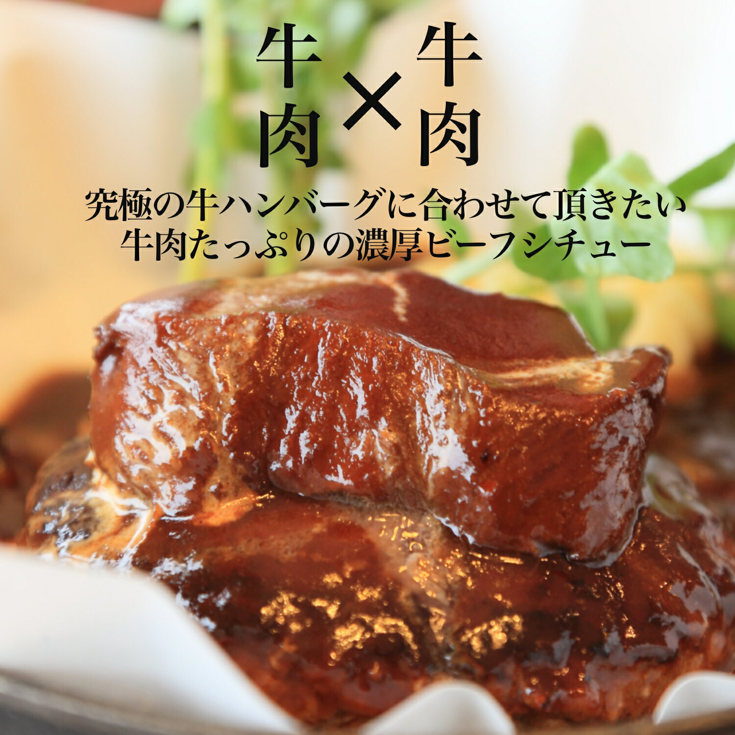 究極のひき肉 で作る ぼんぼり 牛100% ハンバーグ シチュー セット | ハンバーグ200g 3個 ビーフシチュー 200g 3袋 | bonbori お取り寄せ 無添加 冷凍 ギフト お肉 牛肉 beef stew プレゼント 誕生日 内祝 子供の日 母の日 父の日 合格 入学 レトルト 冷凍食品 送料無料 3