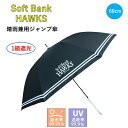 ジャンプ傘 日傘 晴雨兼用 1級遮光 uvカット ソフトバンクホークス 黒(ブラック)遮熱 撥水 UV ライン レディース メンズ 大人 球団 パリーグ 運動会 レジャー 行楽 刺繍 通勤 通学 学生 プレゼント 贈り物