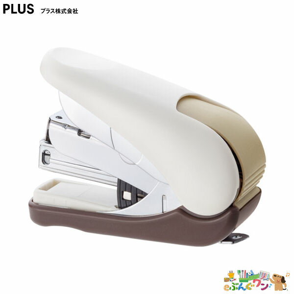 プラス（PLUS）ホッチキス　フラットかるヒット ST-010VN ホワイト 紙箱【j30714】のサムネイル