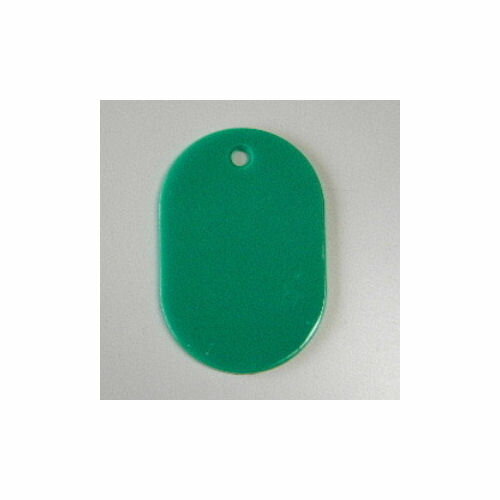 ☆クラウン　番号札　小判型・スチロール製　＜無地・大＞（50枚入）CR-BG40-G/緑【a06876】