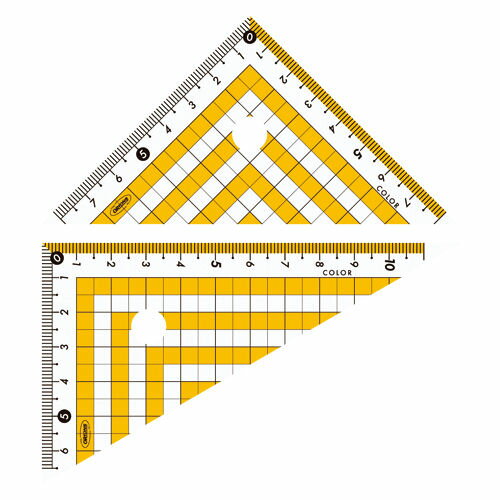 共栄プラスチック　カラー三角定規（イエロー）　CPK-120-Y【a16049】