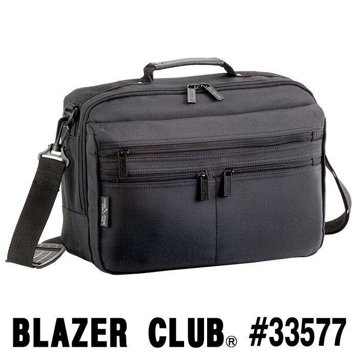 ブレザークラブ<BLAZER CLUB> ショルダーバッグ メンズ 横型 A4 33cm キャリーバー通し付き BLAZER CLUB MF前2Pショルダー No.33577【豊岡・平野鞄】