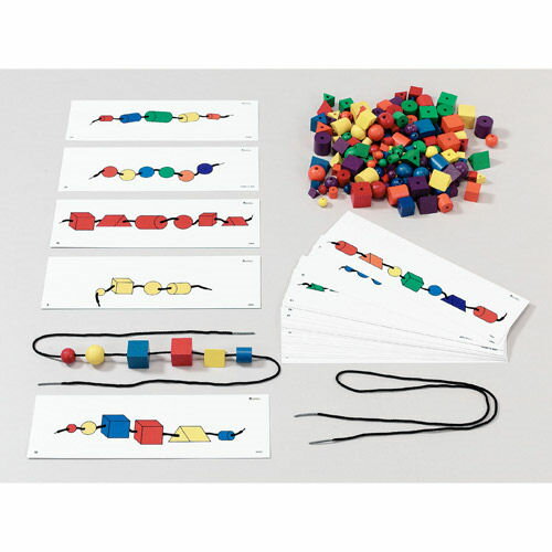 DLM 作業療法「手指先運動」＜ひも通し＞配列ビーズとパターンカード LR0560S【m14665】