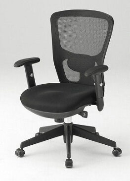 【路線便/玄関渡し】TOKIO オフィスチェア(肘付き)お客様組立 FCM-5A ブラック
