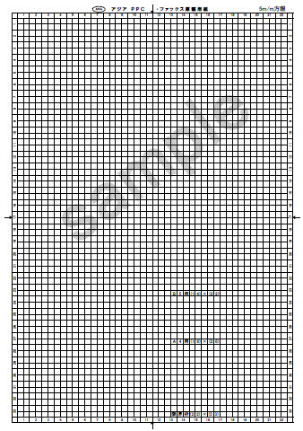 アジア原紙　再生紙ファックス原稿用紙　GB4F-5HR（5mm方眼）【4610852】