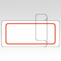 ◎ニチバン　マイタック［R］　ラミネートラベル　保護フィルム付ラベル(赤枠)　ML-209R【5122921】