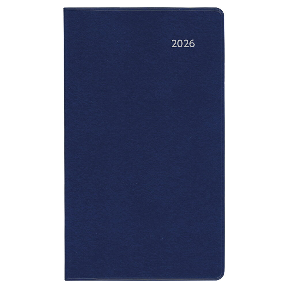 【2026年1月始まり】 ダイゴー 手帳（ダイアリー） アポイント 文字大 1Mホリゾンタル ネイビー/ネイビー/E8320 マンスリー/1ヶ月横罫△ビジネスダイアリー 【a166800】仕事用 2026 令和8年 開きやすい 使いやすい 書きやすい 定番