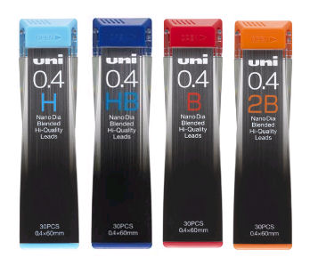三菱鉛筆　「ユニ ナノダイヤ」シャープ芯　0.4　U04202ND-H・HB