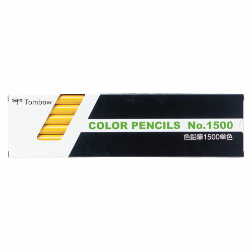 ◎トンボ鉛筆　色鉛筆　1500単色（きいろ）　1500-03