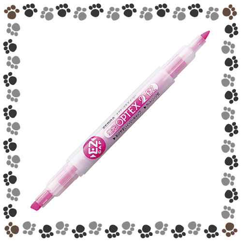 ☆ゼブラ　蛍光オプテックス2　EZ（太細両用）＜カートリッジ式＞＜10本入＞　WKT11-WR/赤紫【2073237】