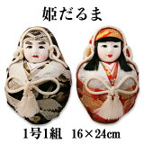 (有)愛松物産　姫だるま　1号1組（16×24cm）　愛媛の伝統工芸品／ひめだるま