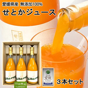 田縁農園 無添加100％ せとかジュース720ml 3本セット 愛媛県産 みかんジュース オレンジジュース