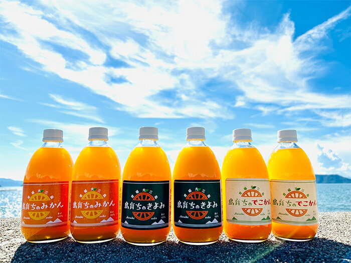 オレンジジュース (株)丸大青果 島育ち ストレートジュース 500ml 3種 2本 6本セット みかん でこかん きよみ 愛媛みかんジュース オレンジジュース ギフト