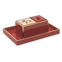 廻し香炉セット 朱塗り 巾30cm×奥行21cm 【送料無料】【お盆用品 仏具 お彼岸】